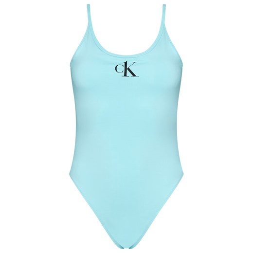 Calvin Klein Swimwear Strój kąpielowy Scoop Back KW0KW01341 Niebieski XS okazja MODIVO
