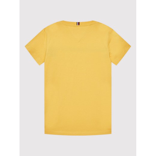 Tommy Hilfiger T-Shirt Flag Rib Insert Tee KB0KB06532 M Żółty Regular Fit Tommy Hilfiger 8Y MODIVO promocja