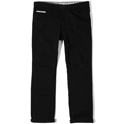 M V56 Standard - Czarne Bawełniane Spodnie Męskie - VP0QBLK mivo czarny dopasowane