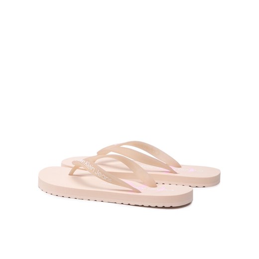 Calvin Klein Jeans Japonki Beach Sandal Monogram Tpu YW0YW00098 Beżowy 37 MODIVO