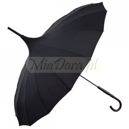 Cécile czarna pagoda parasol 16-drutowy parasole-miadora-pl czarny elegancki