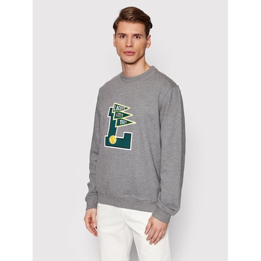 Lacoste Bluza SH7419 Szary Classic Fit Lacoste 5 wyprzedaż MODIVO