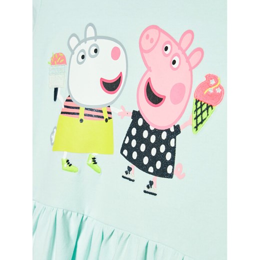 NAME IT Sukienka codzienna PEPPA PIG 13201306 Zielony Regular Fit Name It 110 MODIVO promocja