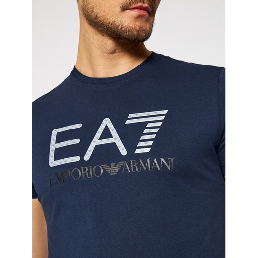 EA7 Emporio Armani T-Shirt 3KPT12 PJ7CZ 1554 Granatowy Regular Fit L MODIVO wyprzedaż