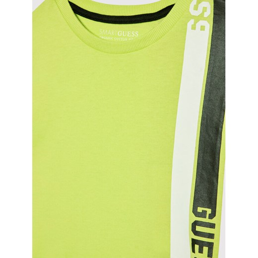 Guess T-Shirt L2RI31 K8HM0 Zielony Regular Fit Guess 16Y promocja MODIVO