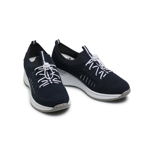 Rieker Sneakersy N4360-14 Granatowy Rieker 41 promocyjna cena MODIVO