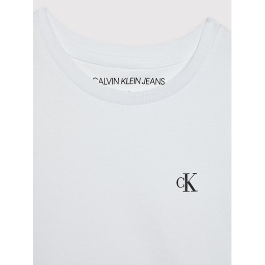 Calvin Klein Jeans Komplet 2 t-shirtów Monogram IG0IG01258 Biały Slim Fit 4Y okazja MODIVO
