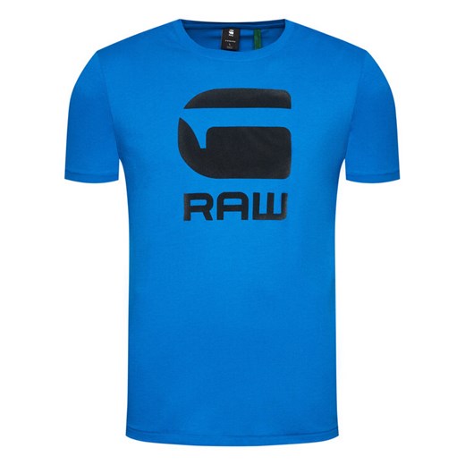G-Star Raw T-Shirt Flock Hamburger Logo D19861-336-C197 Niebieski Regular Fit M okazyjna cena MODIVO