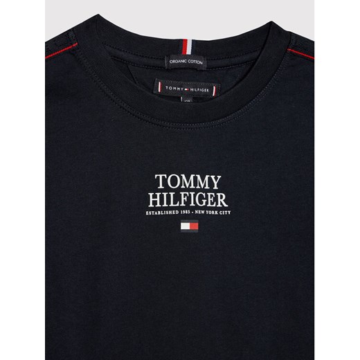 Tommy Hilfiger Bluzka Tape Th Logo KB0KB07075 M Granatowy Regular Fit Tommy Hilfiger 3Y promocyjna cena MODIVO