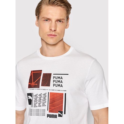 Puma T-Shirt 848568 Biały Regular Fit Puma L okazja MODIVO