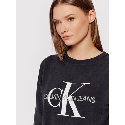 Calvin Klein Jeans Bluza Core Monogram Logo J20J207877 Czarny Relaxed Fit M okazyjna cena MODIVO