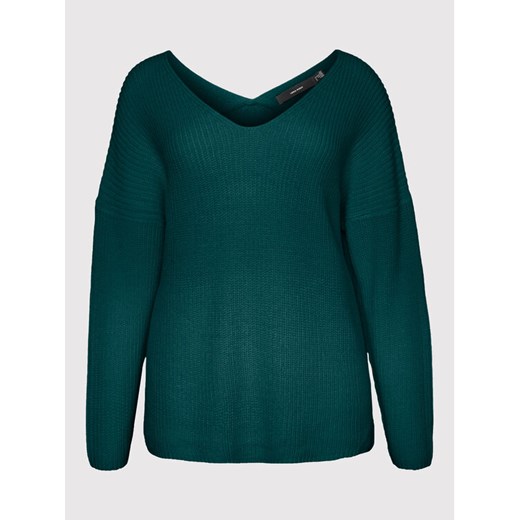 Vero Moda Curve Sweter Lea 10252754 Zielony Regular Fit 48_50 wyprzedaż MODIVO