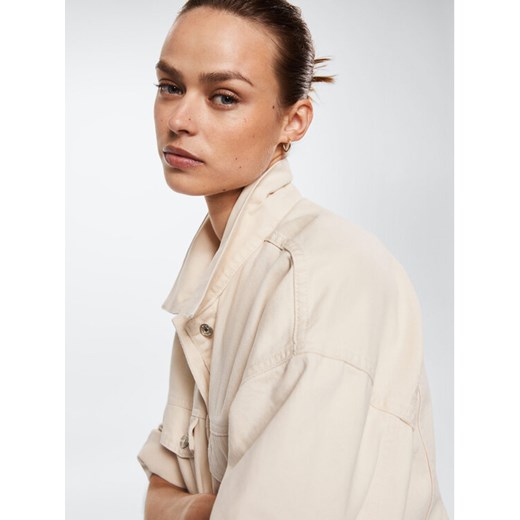 Mango Kurtka jeansowa Dafne 37050095 Beżowy Oversize Mango XS okazja MODIVO