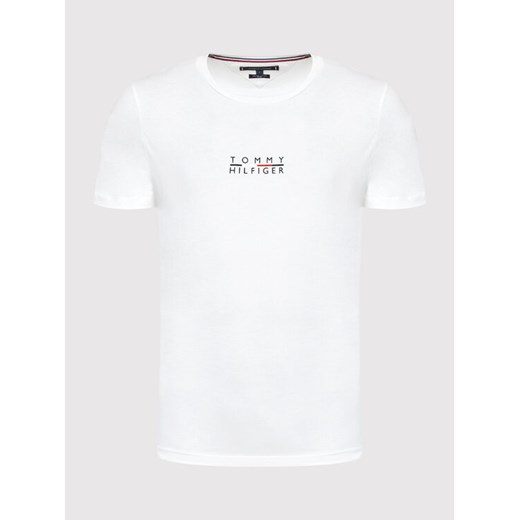 Tommy Hilfiger T-Shirt Square Logo MW0MW24547 Biały Regular Fit Tommy Hilfiger XXL promocja MODIVO