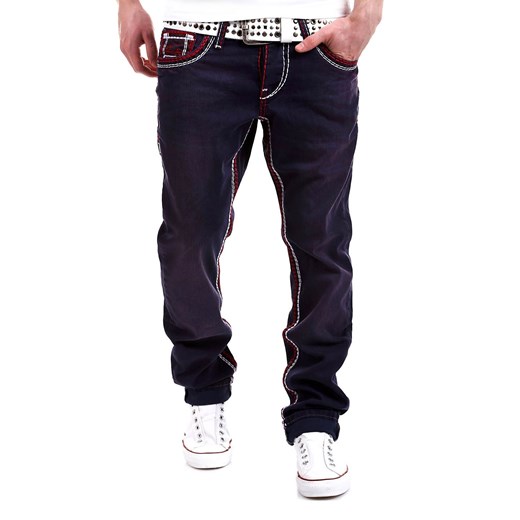 Spodnie P71 - JEANSOWE ombre czarny Spodnie