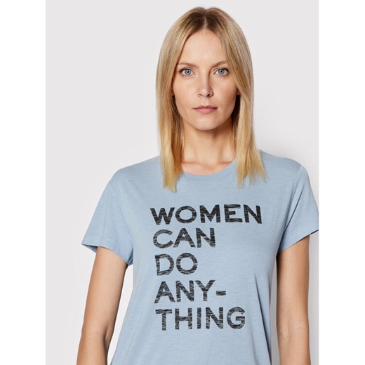 Zadig&Voltaire T-Shirt Walk Women Can Do Anything JWTS00049 Niebieski Regular Zadig&voltaire XS wyprzedaż MODIVO