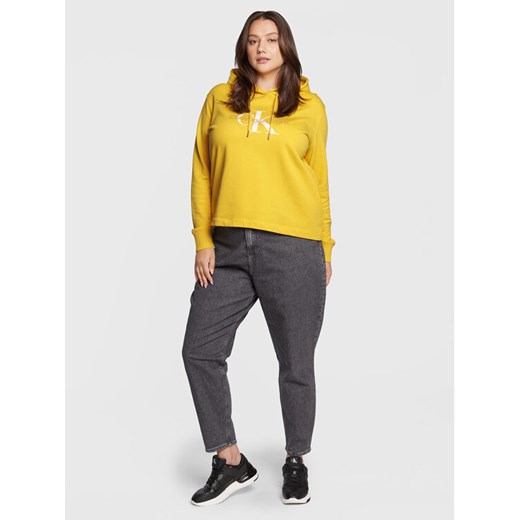 Calvin Klein Jeans Plus Bluza J20J218878 Żółty Regular Fit 3XL okazja MODIVO