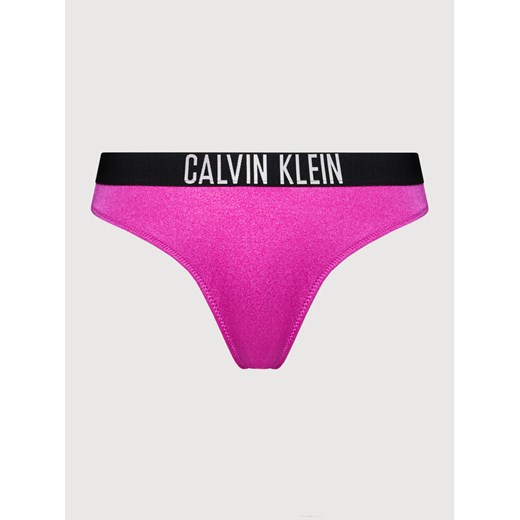 Calvin Klein Swimwear Dół od bikini KW0KW01463 Różowy XXS okazja MODIVO