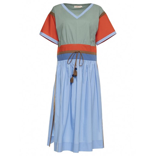 Tory Burch Sukienka codzienna Color-Block Poplin 63610 Kolorowy Regular Fit Tory Burch 6 promocyjna cena MODIVO