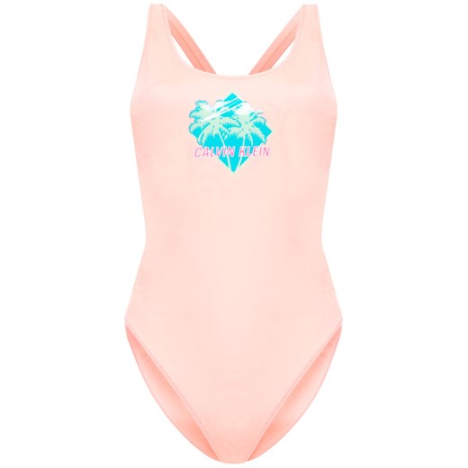 Calvin Klein Swimwear Strój kąpielowy KW0KW00988 Różowy S MODIVO okazyjna cena