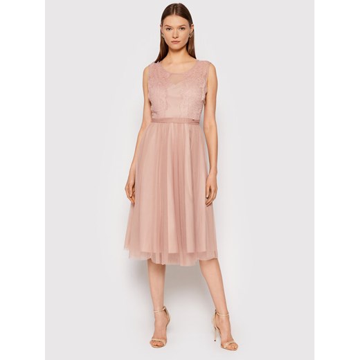 Rinascimento Sukienka koktajlowa CFC0104679003 Różowy Regular Fit Rinascimento XL okazja MODIVO