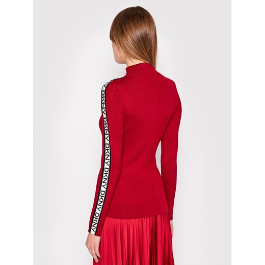 DKNY Sweter P1MSA0A0 Czerwony Slim Fit L okazja MODIVO