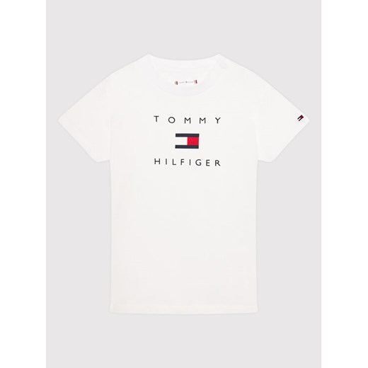 Tommy Hilfiger T-Shirt KN0KN01429 Biały Regular Fit Tommy Hilfiger 74 wyprzedaż MODIVO