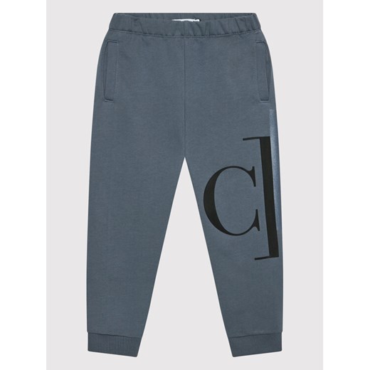 Calvin Klein Jeans Spodnie dresowe Mixed Monogram IB0IB01139 Szary Regular Fit 16 okazja MODIVO