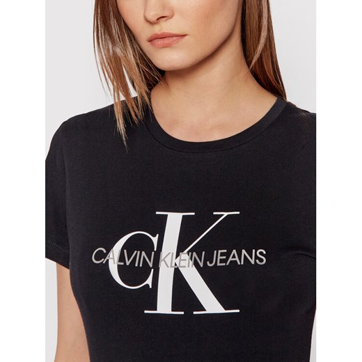Calvin Klein Jeans T-Shirt Core Monogram Logo J20J207878 Czarny Regular Fit XXS okazja MODIVO
