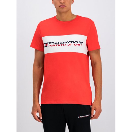Tommy Sport T-Shirt Logo S20S200082 Różowy Regular Fit Tommy Sport L wyprzedaż MODIVO