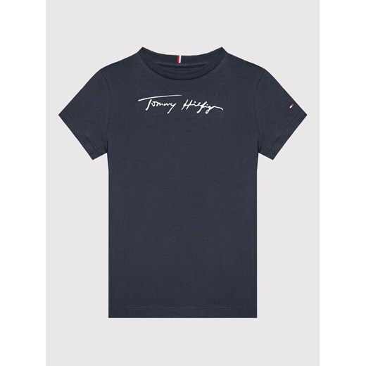 Tommy Hilfiger T-Shirt Script KS0KS00174 M Granatowy Regular Fit Tommy Hilfiger 4 okazja MODIVO