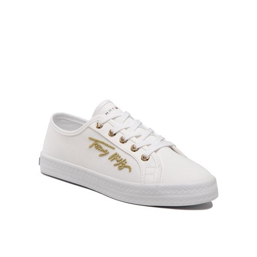 Tommy Hilfiger Tenisówki Essential Gold Th Sneaker FW0FW06122 Biały Tommy Hilfiger 41 okazja MODIVO