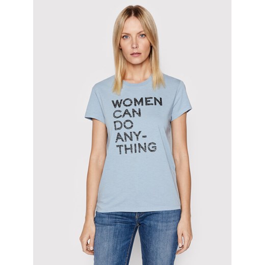Zadig&Voltaire T-Shirt Walk Women Can Do Anything JWTS00049 Niebieski Regular Zadig&voltaire S okazyjna cena MODIVO
