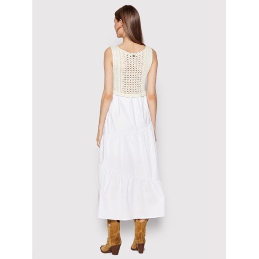 TWINSET Sukienka letnia 221TT3083 Biały Regular Fit Twinset XL okazja MODIVO