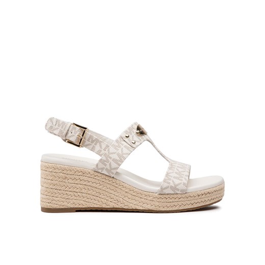 MICHAEL Michael Kors Espadryle Mk Plate Wedge 40T2MKMS1B Biały Michael Michael Kors 39 MODIVO wyprzedaż