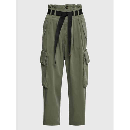 Pinko Spodnie materiałowe Ronfare 1J1122 A0D5 Zielony Oversize Pinko 46 promocja MODIVO