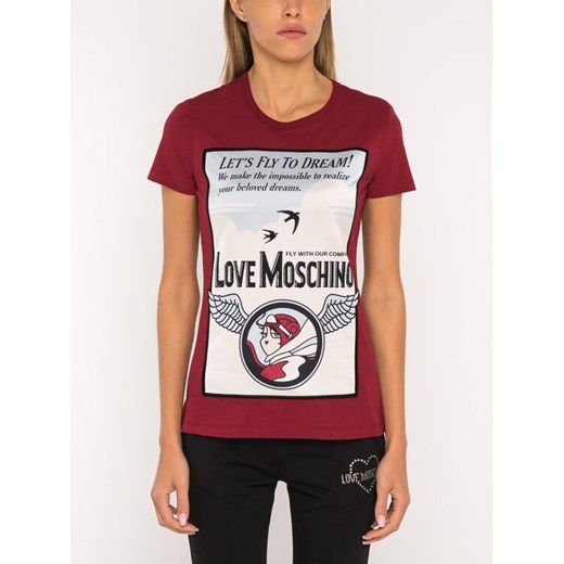 LOVE MOSCHINO T-Shirt W4F7351M 3517 Regular Fit Love Moschino 40 okazyjna cena MODIVO