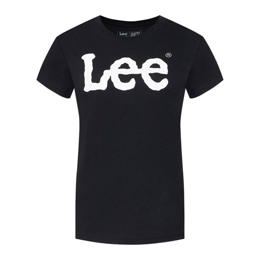 Lee T-Shirt Logo Tee L42UER01 Czarny Regular Fit Lee XS MODIVO okazja
