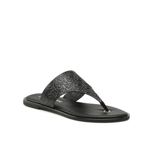 Calvin Klein Jeans Japonki Flat Sandal Toe Slide Em Pa-Pl YW0YW00142 Czarny 39 wyprzedaż MODIVO