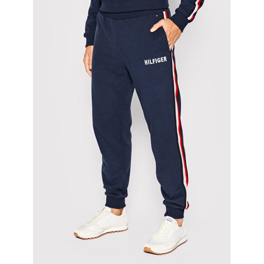 Tommy Hilfiger Spodnie dresowe UM0UM02441 Granatowy Regular Fit Tommy Hilfiger L wyprzedaż MODIVO