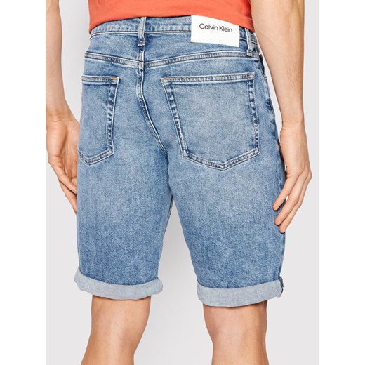 Calvin Klein Szorty jeansowe K10K108675 Niebieski Slim Fit Calvin Klein 29 MODIVO promocyjna cena