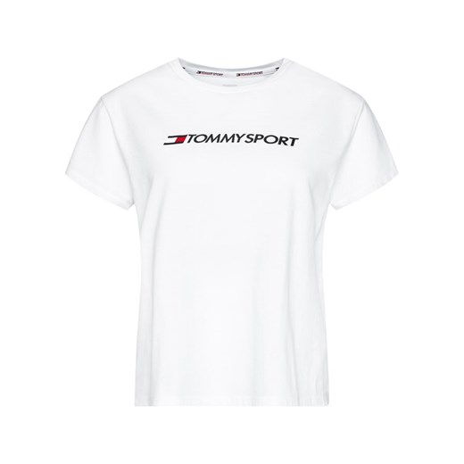 Tommy Sport T-Shirt Chest Logo S10S100445 Biały Regular Fit Tommy Sport S MODIVO okazja