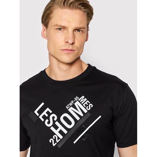Les Hommes T-Shirt LMT216611P Czarny Regular Fit Les Hommes L promocja MODIVO