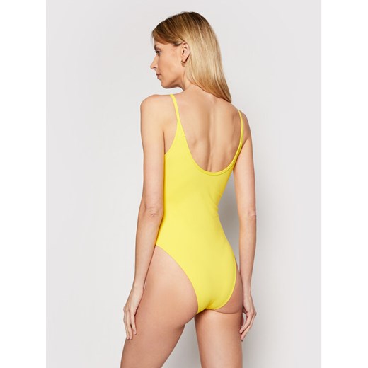 Calvin Klein Swimwear Strój kąpielowy Scoop Back KW0KW01341 Żółty S wyprzedaż MODIVO