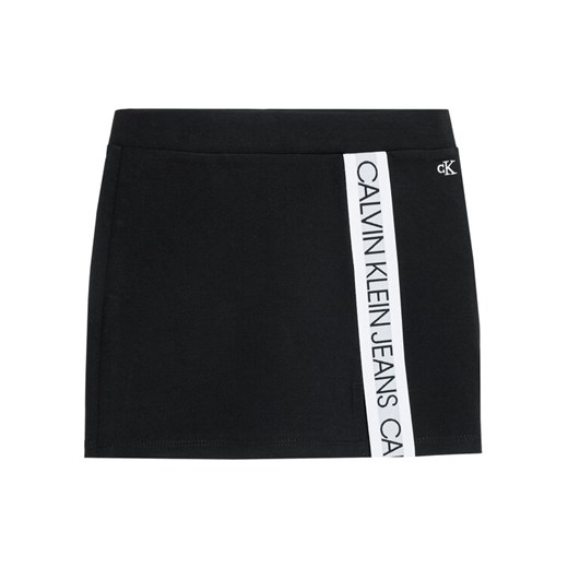 Calvin Klein Jeans Spódnica Logo Tape Punto IG0IG00951 Czarny Regular Fit 12Y okazja MODIVO
