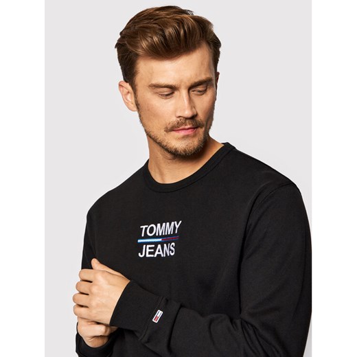 Tommy Jeans Bluza Tjm Essential Crew DM0DM10910 Czarny Regular Fit Tommy Jeans L wyprzedaż MODIVO