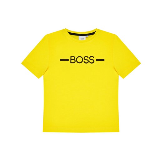Boss T-Shirt J25G97 S Żółty Regular Fit 8Y okazja MODIVO