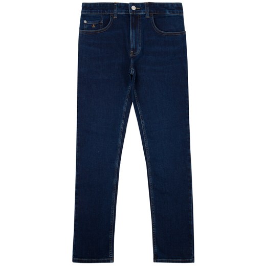 Calvin Klein Jeans Jeansy Essential Dark IB0IB00328 Granatowy Slim Fit 10 okazyjna cena MODIVO