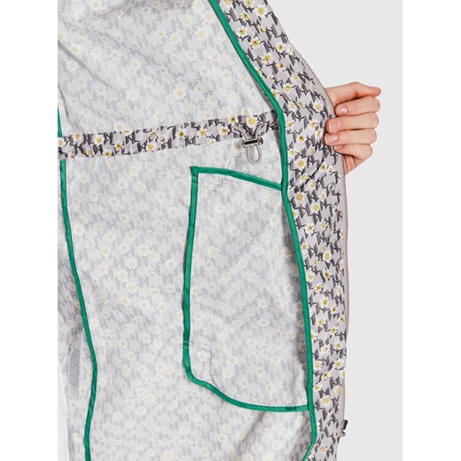 KARL LAGERFELD Kurtka przejściowa Printed 221W1502 Szary Relaxed Fit Karl Lagerfeld S okazja MODIVO