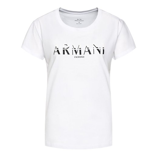 Armani Exchange T-Shirt 3KYTGD YJG3Z 1000 Biały Regular Fit Armani Exchange S okazja MODIVO